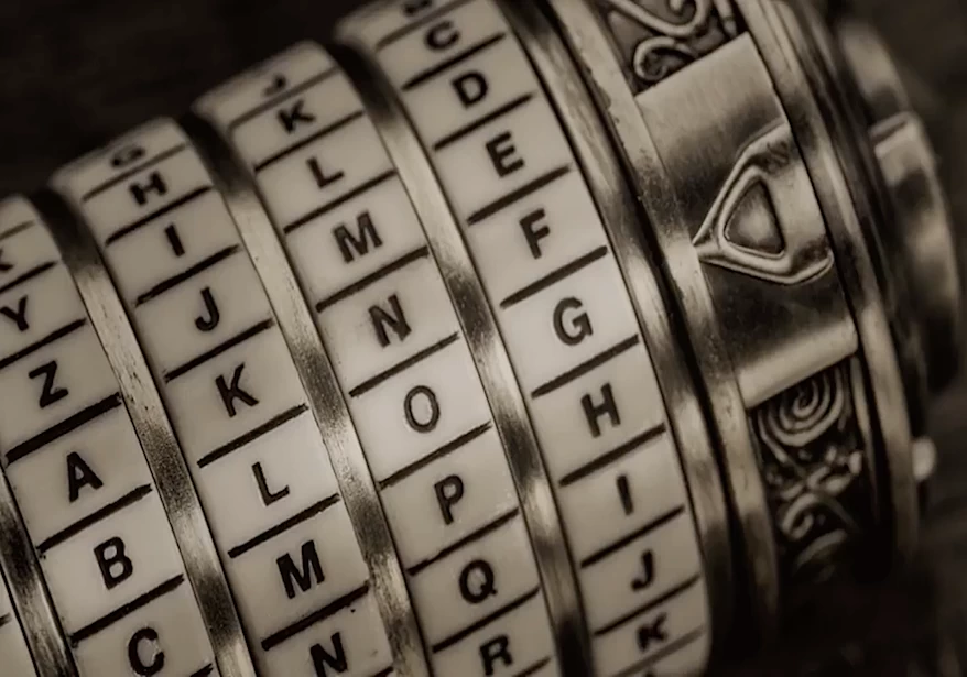 A close up image of a locket in an escape room.