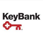The keybank logo on a white background.