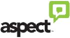 A logo with the word aspect on it.