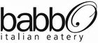 The logo for babbo italian eatery.