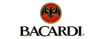 The bacardi logo on a white background.