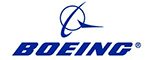 The boeing logo on a white background.