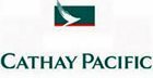 Cathay pacific logo on a white background.