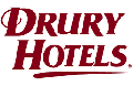 The logo for drury hotels.