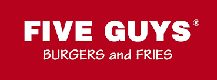 Five guys burgers and fries logo.
