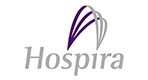 The logo for hospira on a white background.