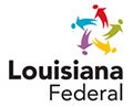 Louisiana federal logo on a white background.