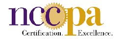 The nccpa certification excellence logo.