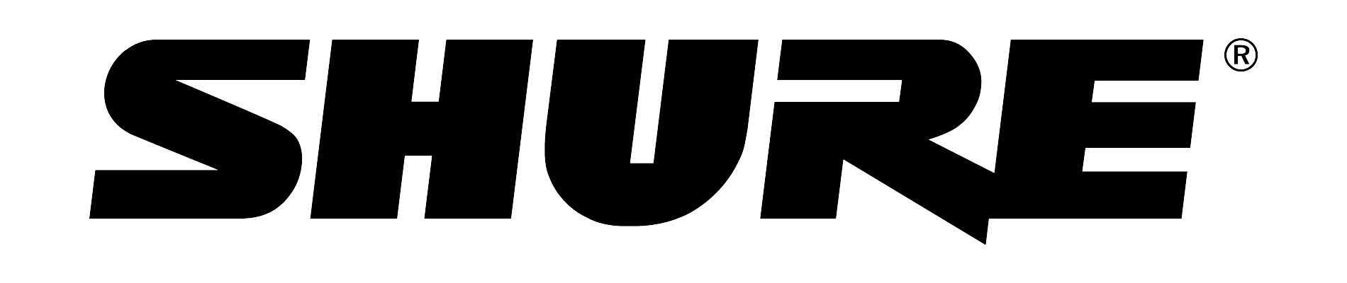 Shure logo on a white background.