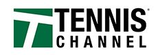 Tennis channel logo on a white background.