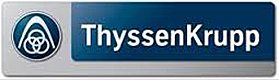 The logo for thyssenkrup.
