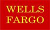 Wells fargo logo on a red background.