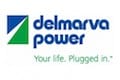 Delmarva power logo on a white background.
