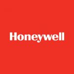 Honeywell logo on a red background.