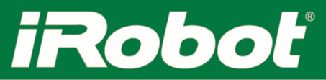 Irobot logo on a green background.