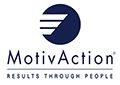Motivation results through people logo.