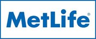 The metlife logo on a white background.