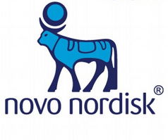 The logo for novo nordisk.