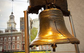 Liberty bell in philadelphia, pennsylvania.