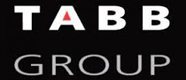 The tabb group logo on a black background.